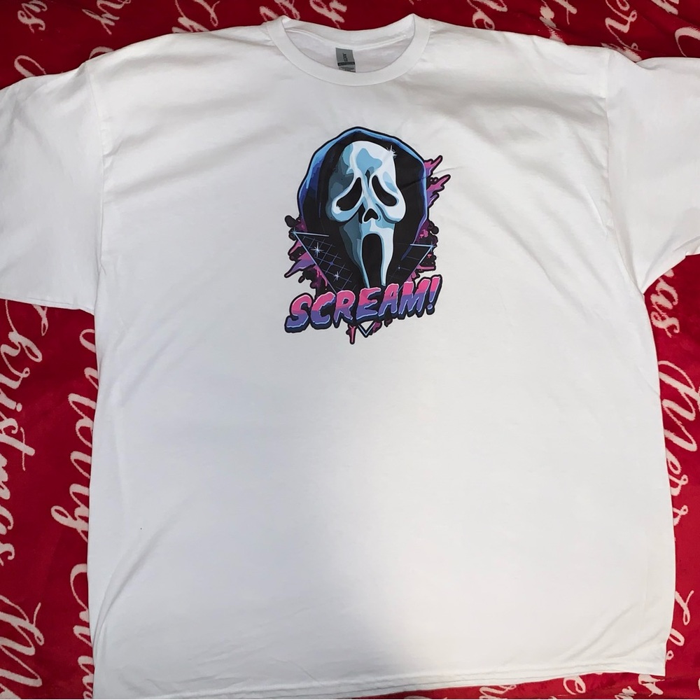 White Custom Made T-shirt…. 1 Sided… Unisex New without Tags